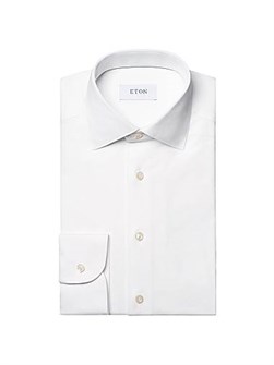 Слим-фит лонгслив Eton из комфортного джерси 4Flex хлопка с расклёшенным воротником 11014010