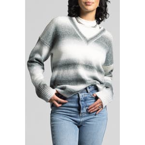 Свободный свитер с открытыми плечами Weekend Los Angeles с V-образным вырезом и длинными рукавами 10045409