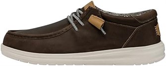 Мужские ботинки Hey Dude Wally Grip из натуральной кожи со съемной пенистой стелькой 11060207