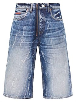 Джинсовые шорты Martine Rose с удлиненным кроем и пятью карманами, 100% хлопок, произведено в Италии 11024602