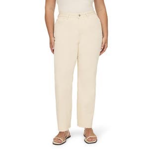 Warp+Weft Джинсы ASE Straight Leg с высокой талией из мягкого денима, 98% хлопка, 2% лайкры, 5 карманов, в ретро-стиле 10044538