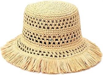 Kate Spade New York Летняя женская шляпа Cloche Fringe Spade из 100% вискозы, стильный аксессуар 11068165