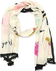 Kate Spade New York Стильный и легкий женский шарф из 100% вискозы, модный аксессуар 11074743