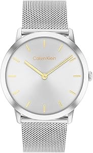 Calvin Klein Кварцевые часы из нержавеющей стали, черный mesh-браслет, водонепроницаемость 30 метров, диаметр 37 мм 11076504