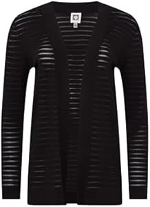 Женский кардиган Anne Klein с прозрачными полосами, 70% вискоза, 30% полиэстер 11049089