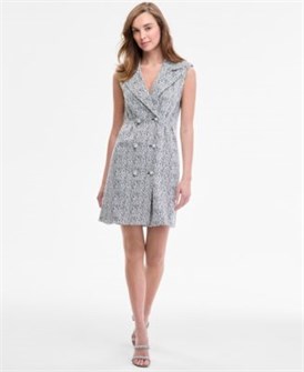 Женское облегающее платье без рукавов в стиле жакета с абстрактным жаккардовым узором от Karl Lagerfeld Paris 11072595