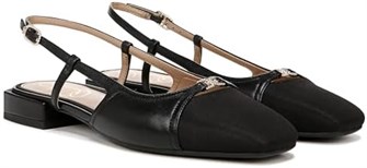 Балетки Sam Edelman Kara из черной кожи с логотипом и классическим силуэтом слинбэк 11060935