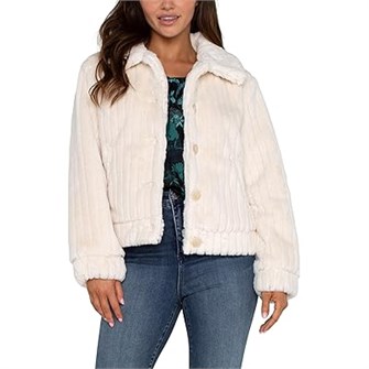 Liverpool Los Angeles Куртка-тракер с полосатым искусственным мехом, длинными рукавами, 100% полиэстер 11040673