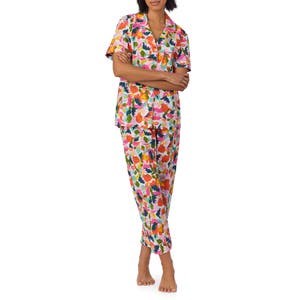 BedHead Pajamas Пижама из поплина с рисунком и контрастной отделкой, 100% органический хлопок, молодежный стиль 10045331