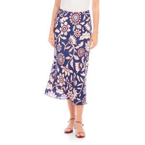 Fifteen Twenty Юбка миди Mia с асимметричным краем и декоративным принтом, 100% вискоза 10045372