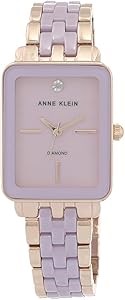 Anne Klein Женские часы с застежкой из золотистого металла и керамической вставкой, циферблат с настоящим бриллиантом 11062775