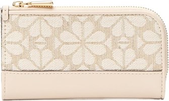 Kate Spade New York Компактный элегантный бумажник из жаккардовой ткани с цветочным рисунком и экологичной подкладкой 11072285