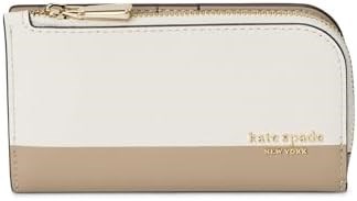 Kate Spade New York Женский компактный бумажник на молнии из сафьяновой кожи с 7 кармашками для карт и отделением для удостоверения личности 11076288