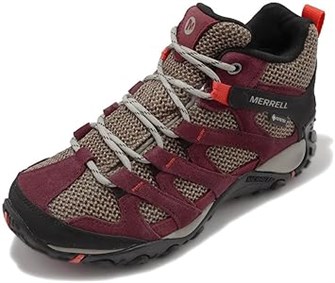 Женские туристические ботинки Merrell Alverstone Mid GTX с водонепроницаемой мембраной и прочной резиновой подошвой 11089884