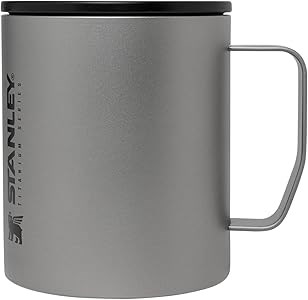 Stanley Кружка для кемпинга TiVac из титана, 350 мл, с двойной стенкой, вакуумной изоляцией и герметичной крышкой 11106511