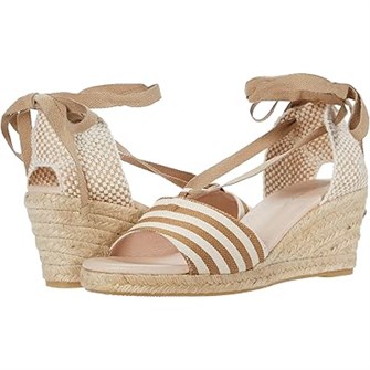 Текстильные сандалии на танкетке с плетеной подошвой Eric Michael Sara 1123964