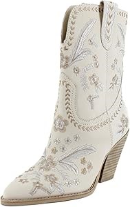 Ботинки до середины икры из натуральной кожи Dolce Vita Jessey с цветочным рисунком, резиновой подошвой и стильным дизайном 11066964