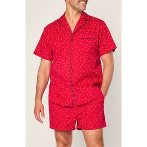 Элегантные хлопковые пижамы Anchors Away от Petite Plume с передними пуговицами и боковыми карманами 10045365