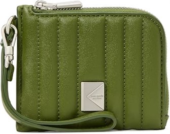 Kate Spade New York Стильная кожаная сумка-кошелек Deco с тиснением, 3 слотами для кредитных карт и ремешком на запястье 11102153