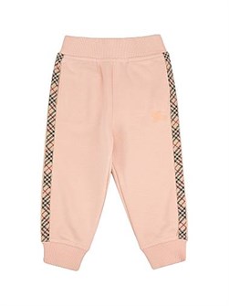 Burberry Детские комфортные флисовые брюки EKD Check для девочек с эластичным поясом, 100% хлопок 11013052