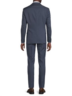 Стильный тёмно-синий двухкнопочный пиджак и брюки slim-fit от Kenneth Cole, 82% полиэстер 11040538
