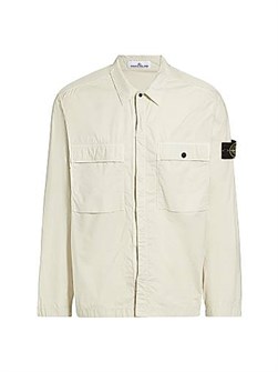 Лонгслив Stone Island из эластичного хлопка с вышитым логотипом, карманами и пуговицами 11027771