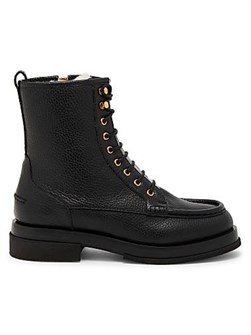 Ботильоны из телячьей кожи с натуральным мехом и резиновой подошвой, каблук 40 мм от бренда Pollini 11019003