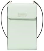 Kate Spade New York Сумка-кроссбоди из сафьяновой кожи с кнопочным клапаном и текстильной внутренней отделкой, цвет фисташковый лед 11081170