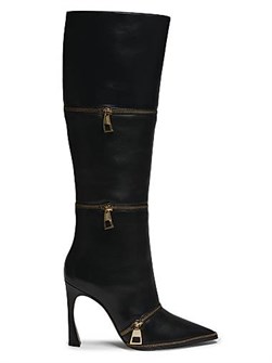 Кожаные ботинки Zoe на 100 мм с заостренным носком и боковой молнией от Alexandre Birman 11020966