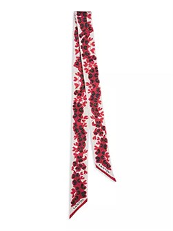 Lanvin Шелковая повязка на голову с принтом Rateau и логотипом, изготовленная в Италии 10043674