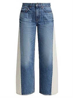 Джинсы Ramblin Man от TWP из 100% хлопка, стиль wide-leg, с пятью карманами, производство США 11022699