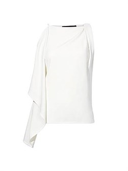 Топ Alyssa от Proenza Schouler из структурного крепа с драпировкой и одной лямкой, без рукавов 11023946