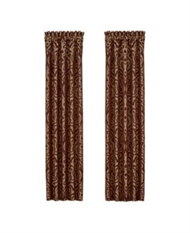 J Queen New York Комплект штор Renzo 50 , x 95 ,, затемняющие, насыщенно-красного и золотого цвета, 100% полиэстер 11035269