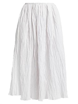 Плиссированная юбка из хлопковой смеси Co с эластичным поясом и жатым эффектом 11028234