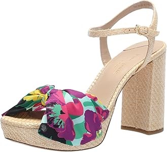 Женские платформенные сандалии Kate Spade New York Lucie Orchid с цветочным бантом и каблуком 7,5 см 11104470