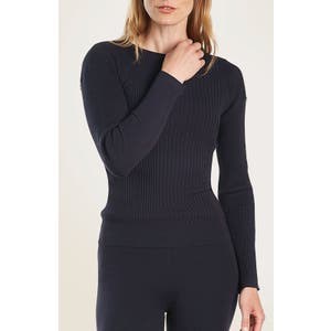 Лонгслив ELEVATED RIB от oyun с укорочёнными плечами и мягкой текстурой, идеальный для многослойного образа 10046170