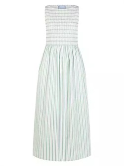 Hill House Home Лёгкий и стильный сарафан-лонгслив Cosima Nap из 100% хлопка с высоким воротом-лодочкой 10043978