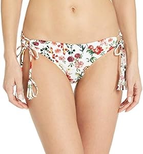 Женские плавки-Хипстер Jessica Simpson с цветочным узором и боковыми завязками, полное покрытие 10022310