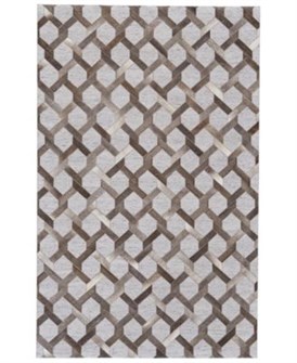 Feizy Ковёр Fannin 0752F 240x330 см с геометрическим рисунком, 70% вискоза, 20% кожа 11037266