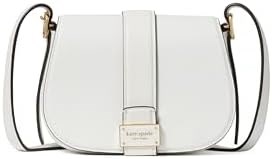 Kate Spade New York Стильная белая сумка-седло из текстурированной кожи с молнией 11091628