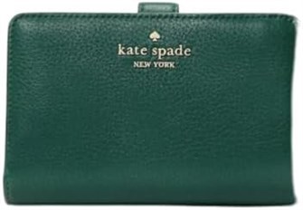 Kate Spade New York Женский бумажник из текстурированной кожи среднего размера глубокого нефритового цвета с застежкой на кнопке 11048333