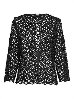 Открытый текстурный жакет Ming Wang с крылатым воротником и рукавами три четверти 10041547