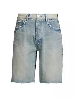 Джинсовые шорты Basalt от Purple со стразами, 100% хлопок, пять карманов 10041839