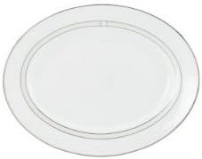 Kate Spade New York Овальный фарфоровый поднос, 33 см, декорированный монорамкой с растительными узорами, безопасен для мытья в посудомоечной машине 11102915