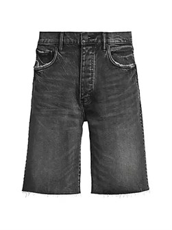 Джинсовые шорты свободного кроя Purple с украшением из страз, 99% хлопок, пять карманов 10041846