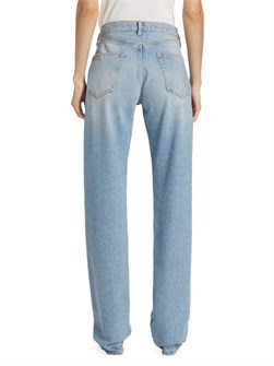 Джинсы The Attico из хлопкового денима, прямого кроя, с карманами и пуговичной застежкой, Италия 11040460