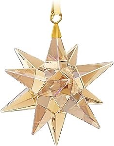 Swarovski 3D елочная игрушка ',Звезда', в золотом цвете, оригинальный подарок для новобрачных и близких 11093408