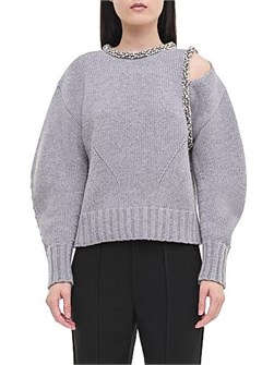 Кашемирово-шерстяной свитер Monroe с кристальными элементами, лонгслив от Simkhai 11021636