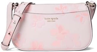 Kate Spade New York Сумка-кроссбоди из сафьяновой кожи с тиснением и молнией, цвет Пудровый облак, небольшой размер 11068537