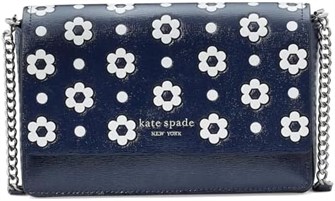Kate Spade New York Сумочка с цепочкой из сафьяновой кожи с цветочным узором и карманами для карт 11102900